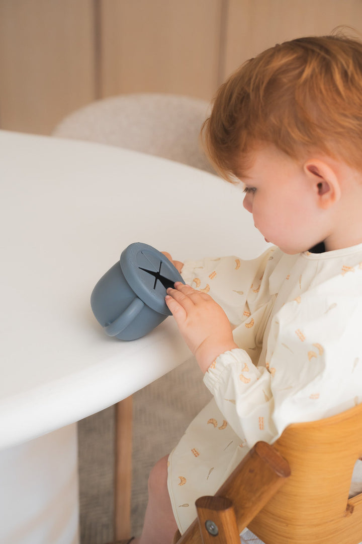 2-in-1 Silicone Training Cup | Straw & Snack Cup
