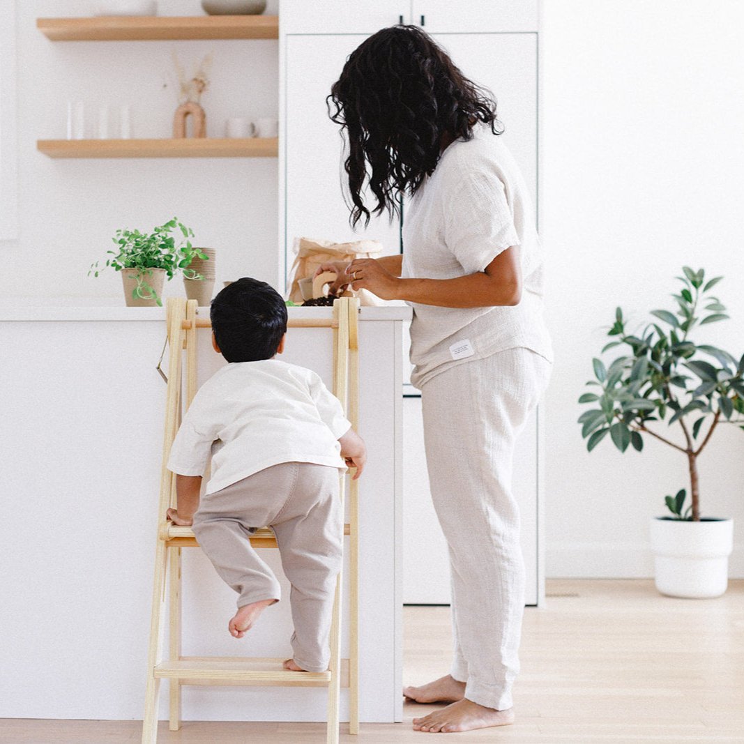 Adjustable Natural Fold N' Store Learning Tower - MLHCo