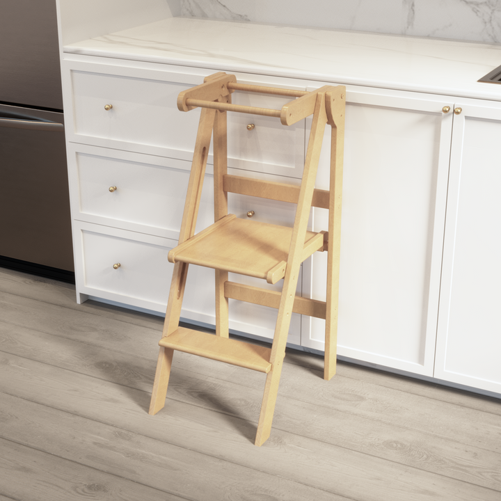 Adjustable Natural Fold N' Store Learning Tower - MLHCo
