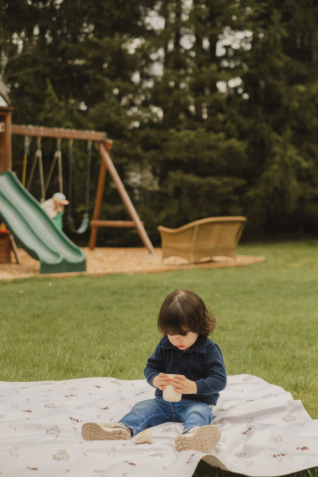Multi-purpose waterproof baby play mat - Washable High Chair Splash Mat