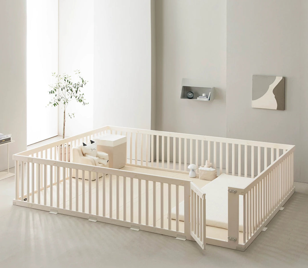 Ggumbi High-Guard Playpen – Safe Modular Baby Fence, Non-Toxic PE Construction