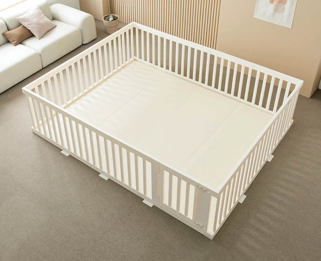 Ggumbi High-Guard Playpen – Safe Modular Baby Fence, Non-Toxic PE Construction