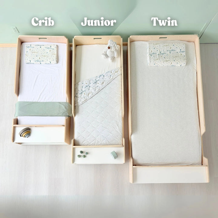 Montessori Floor Bed with Rails (Twin) Made In Canada