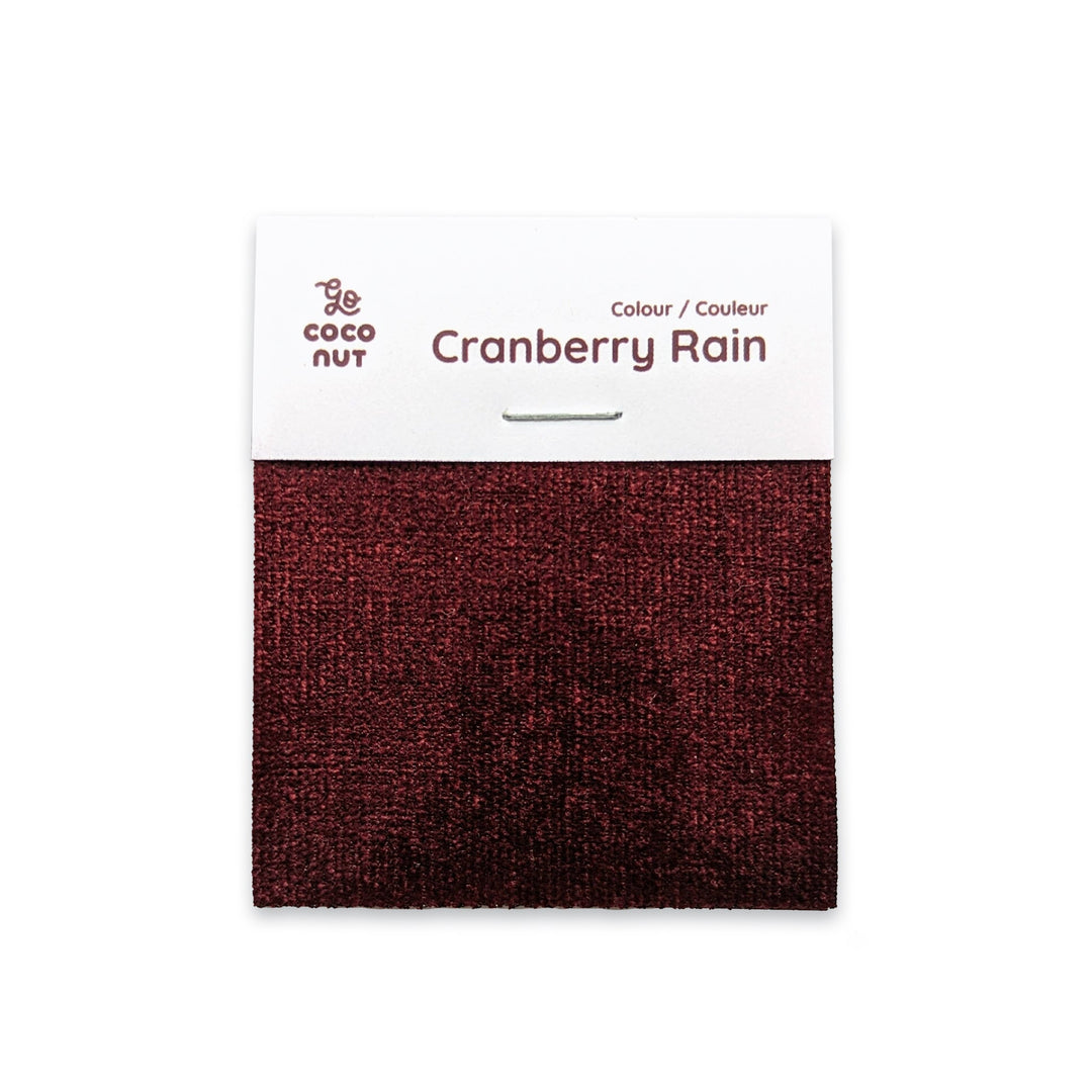 Cranberry Rain fabric sample, The Coconut Play Couch