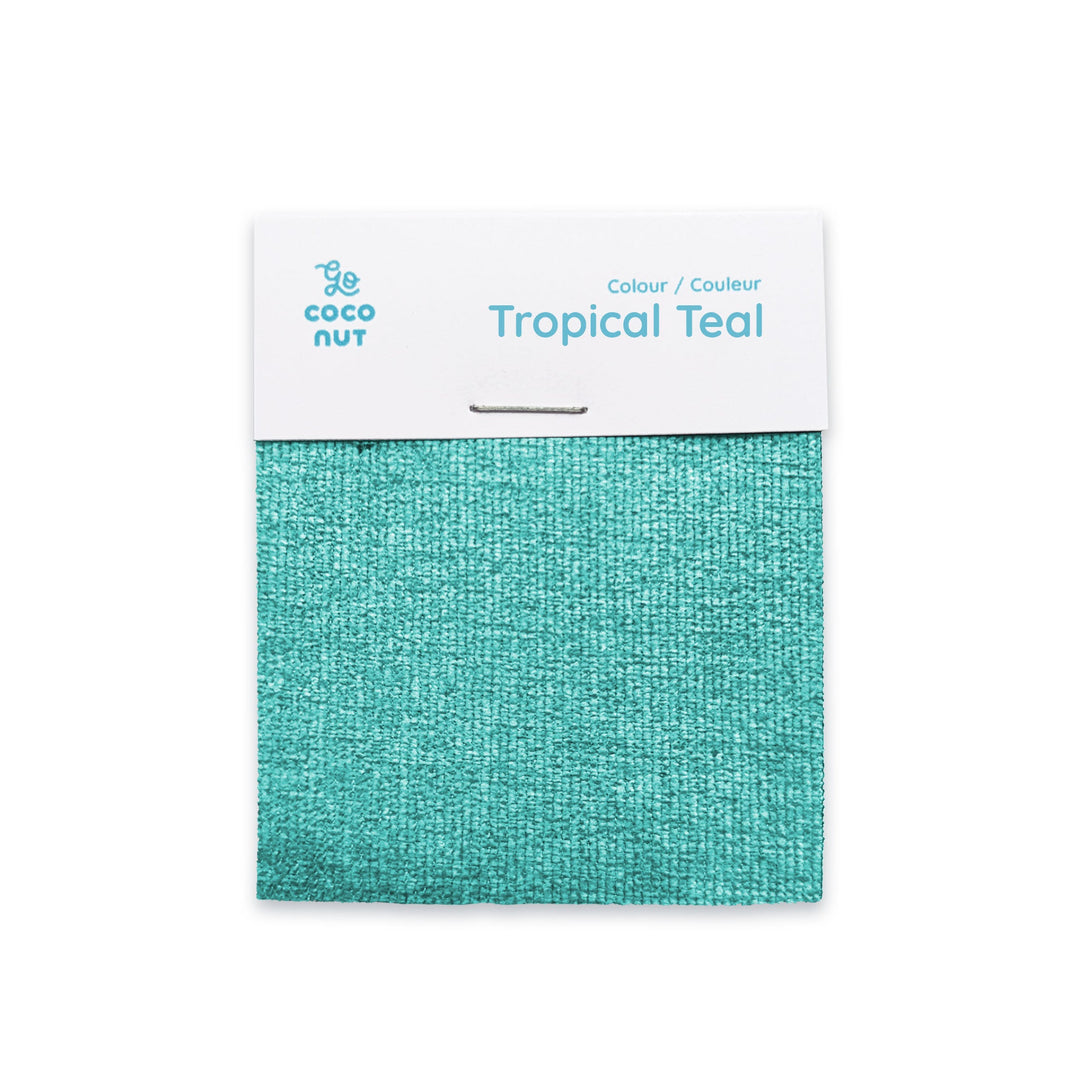 Tropical Teal fabric sample, The Coconut Play Couch