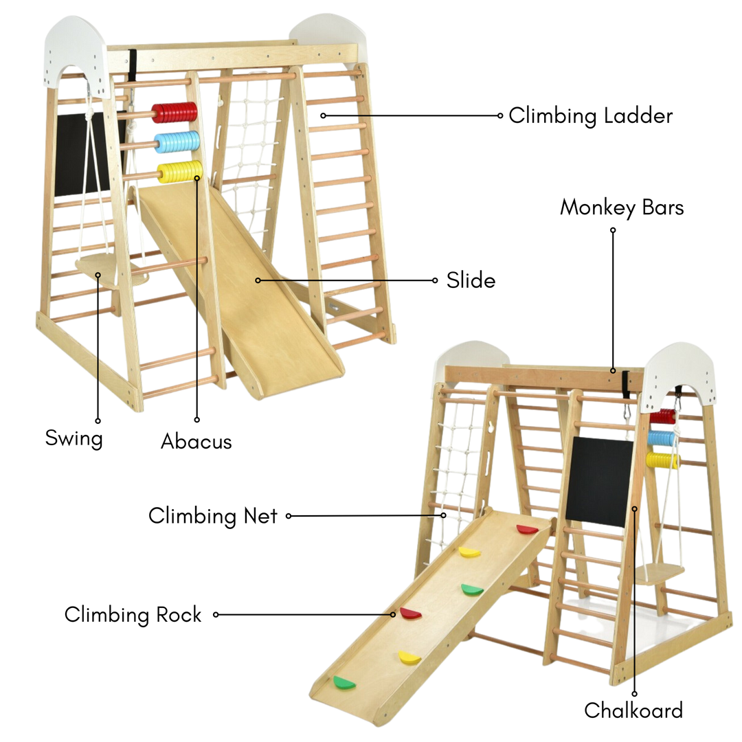 Kids wooden jungle gym hotsell