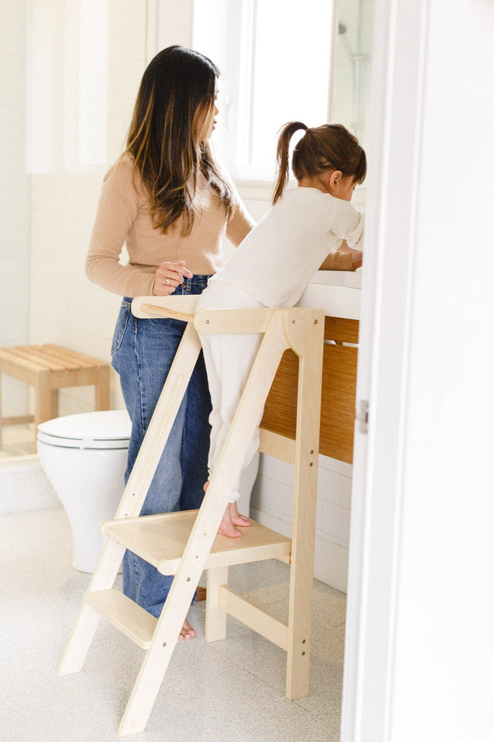 Adjustable Natural Fold N' Store Learning Tower - MLHCo