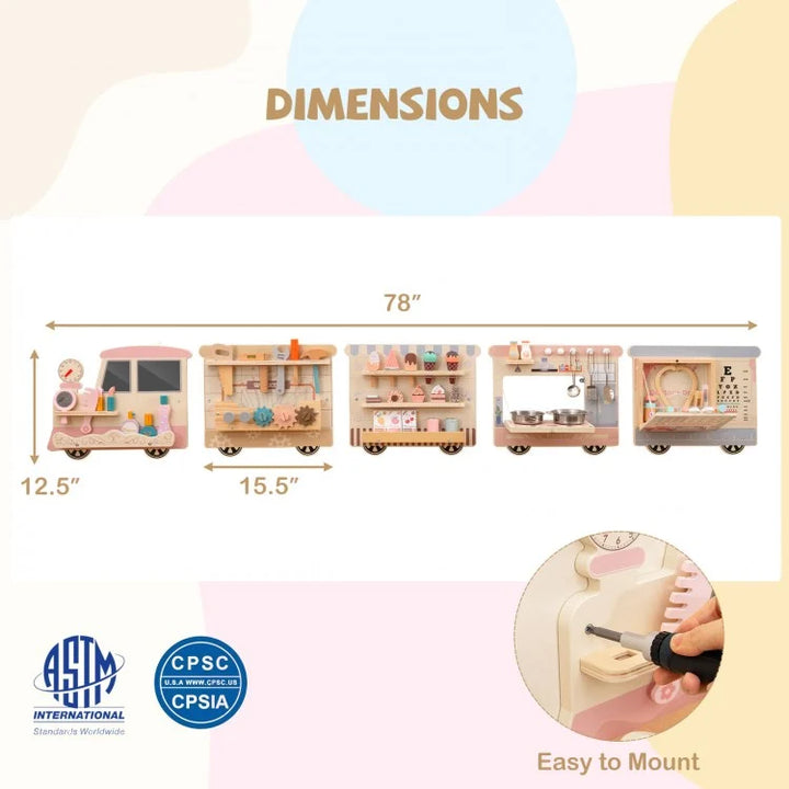 Wooden Pretend Play Wall Panels