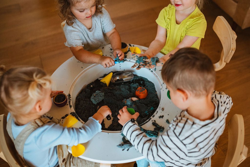 Wooden Sensory Table for Toddlers - 4-in-1 Montessori Activity Table