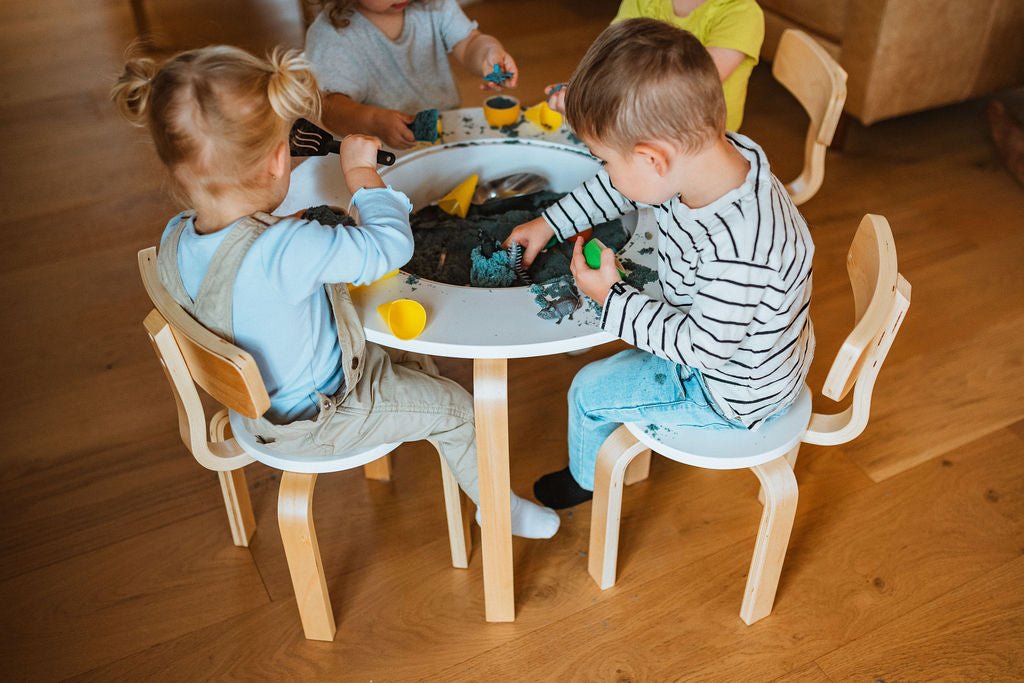 Wooden Sensory Table for Toddlers - 4-in-1 Montessori Activity Table