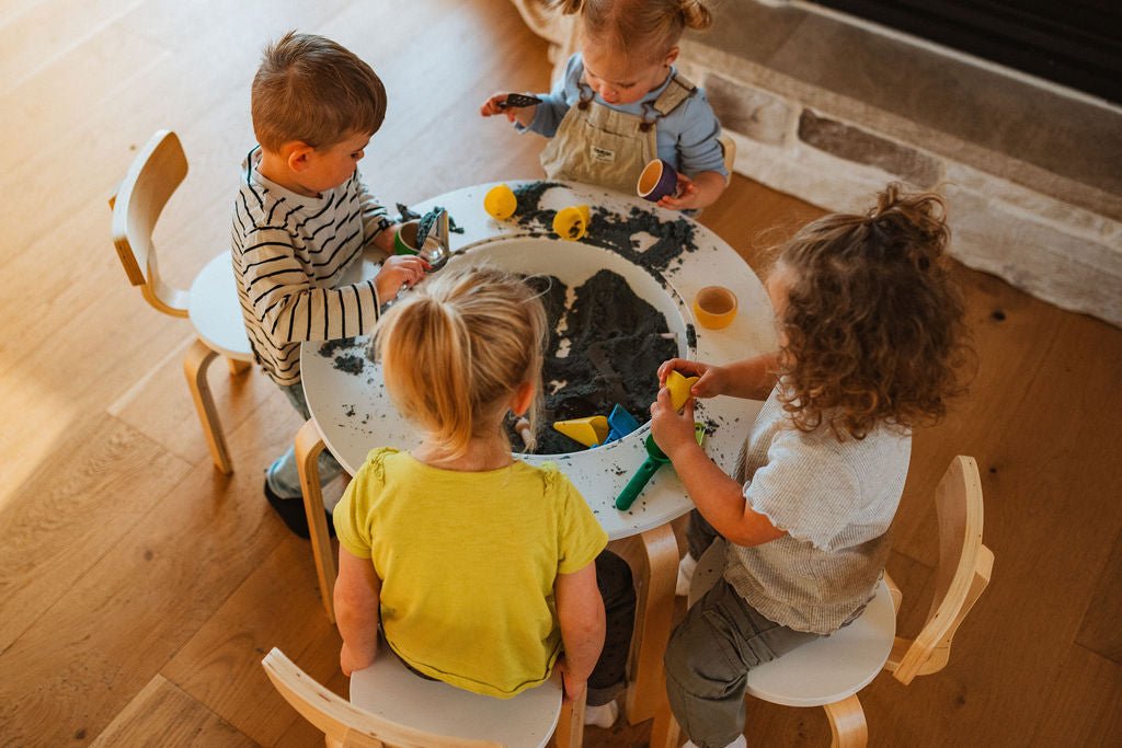 Wooden Sensory Table for Toddlers - 4-in-1 Montessori Activity Table