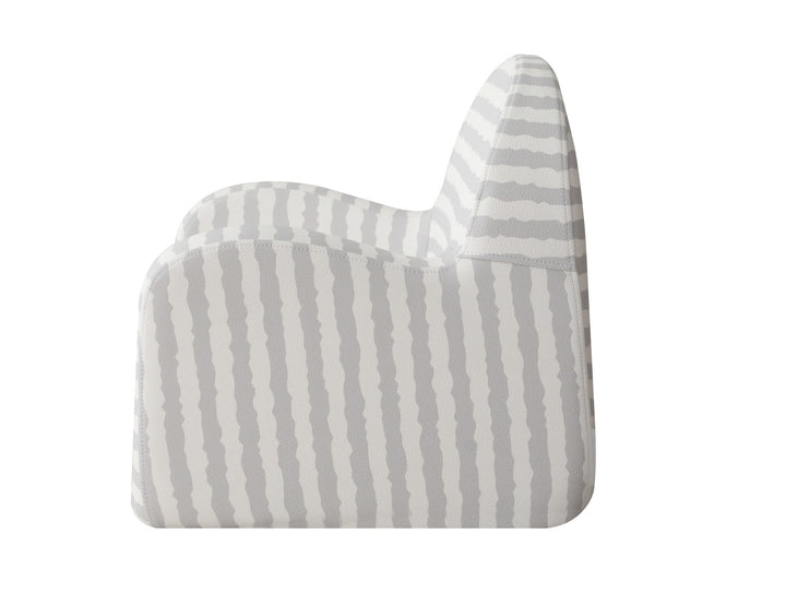 Baby Care Soffkin kids sofa in Grey with Stripe, side view