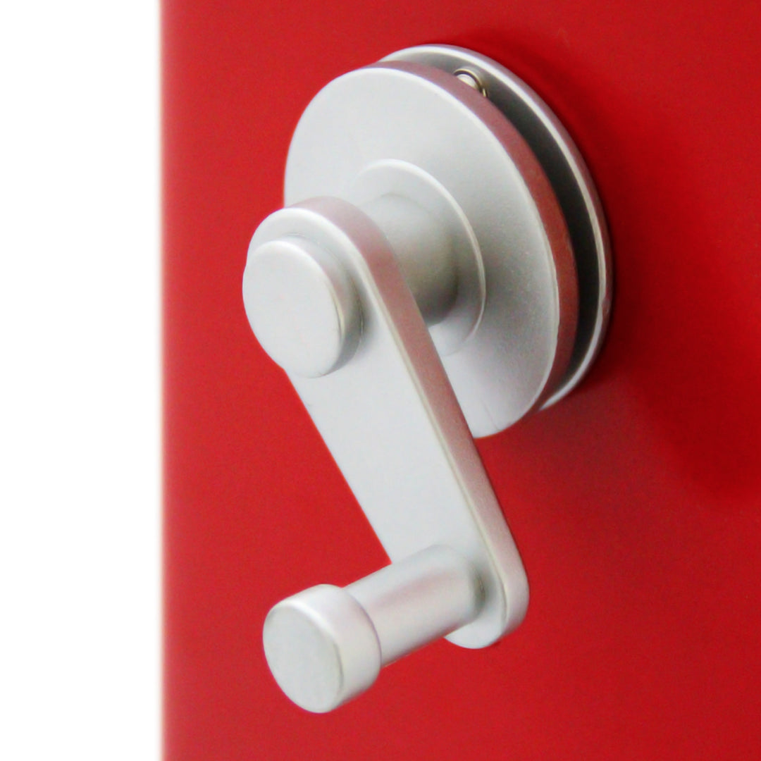 Baghera red gas pump toy, detail