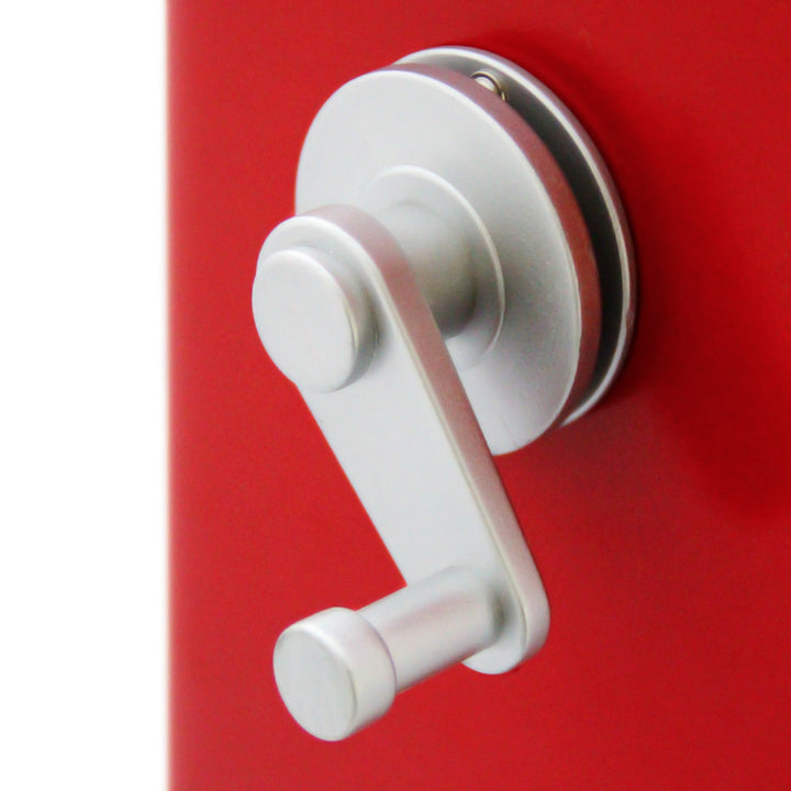 Baghera red gas pump toy, detail