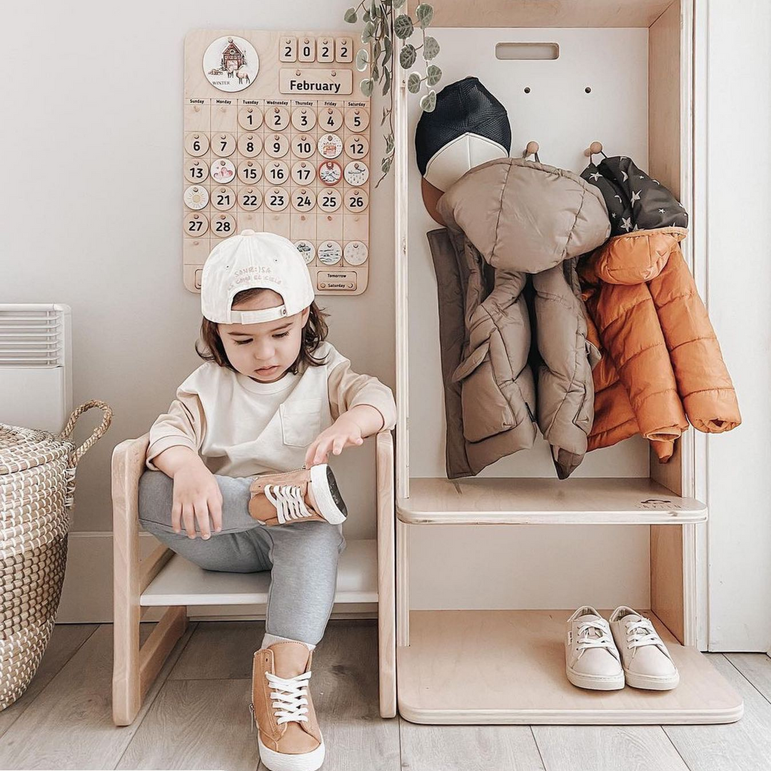Montessori Cubby Coat & Shoe Rack