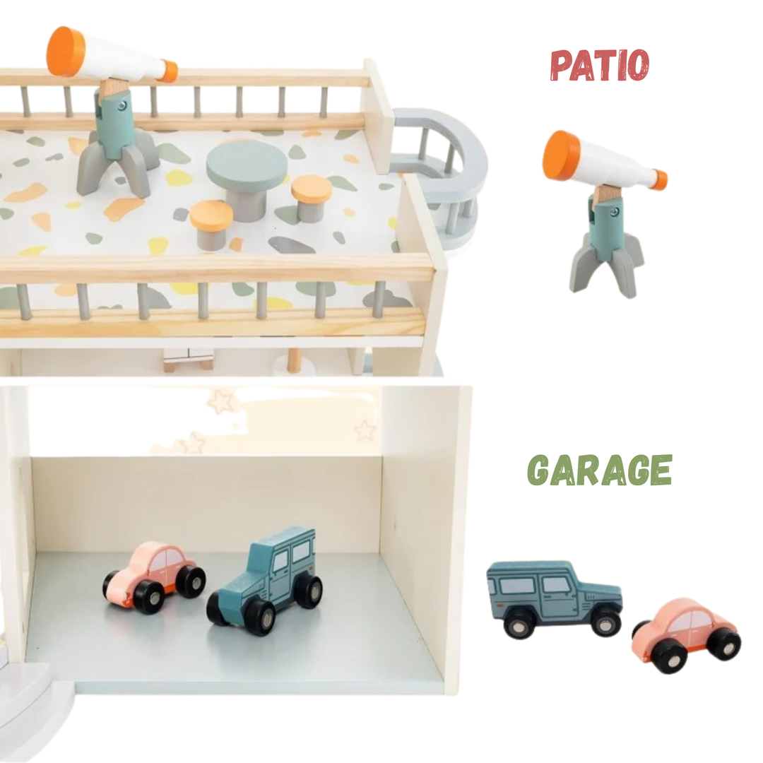 Wooden Doll House - Pink