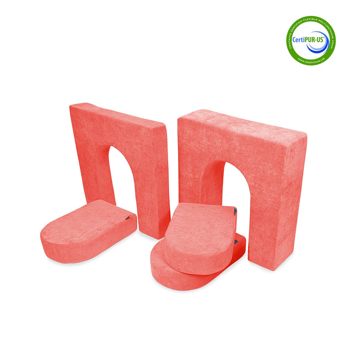 10" & 5" Walls & Doors Bundle (5 pieces) in Coral Crush