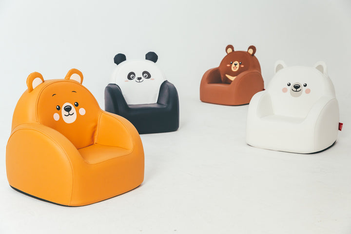 Dwinguler Bear Friends kids sofas in Moon Bear, Grizzly Bear, Panda Bear and Polar Bear