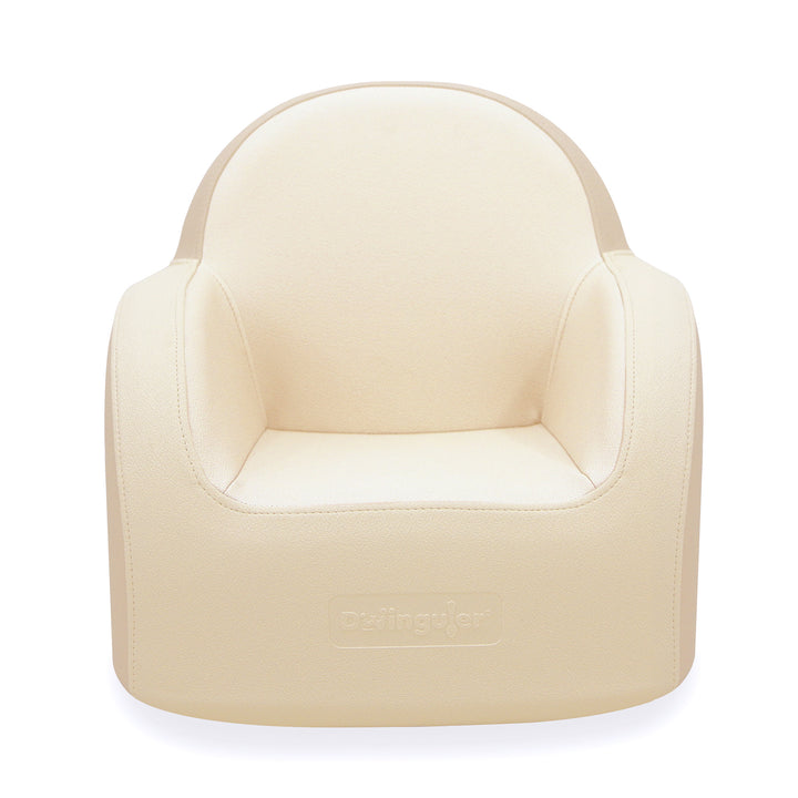 Dwinguler Soffkin kids sofa in Sand Beige, straight on