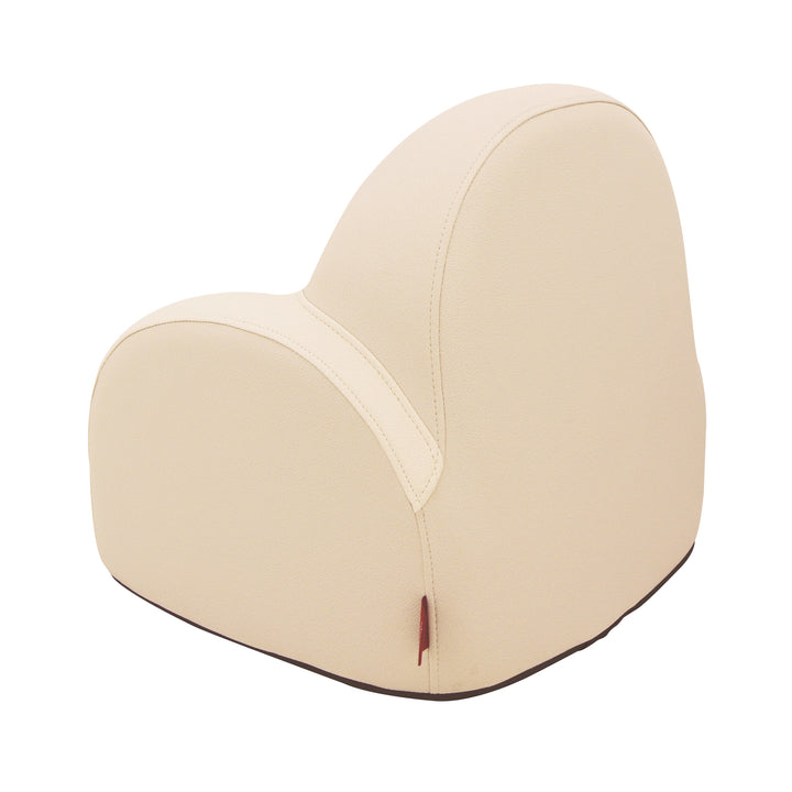 Dwinguler Soffkin kids sofa in Sand Beige, side view