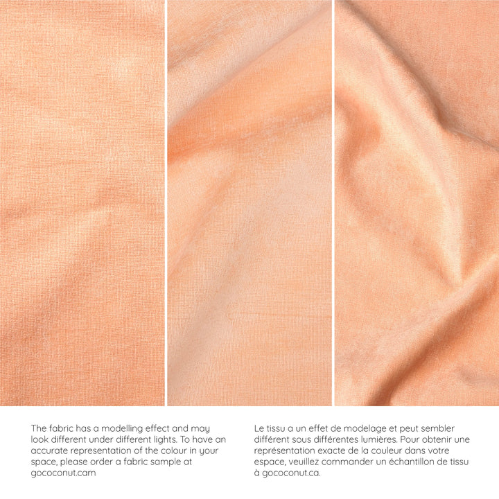 Peach Party fabric close-up