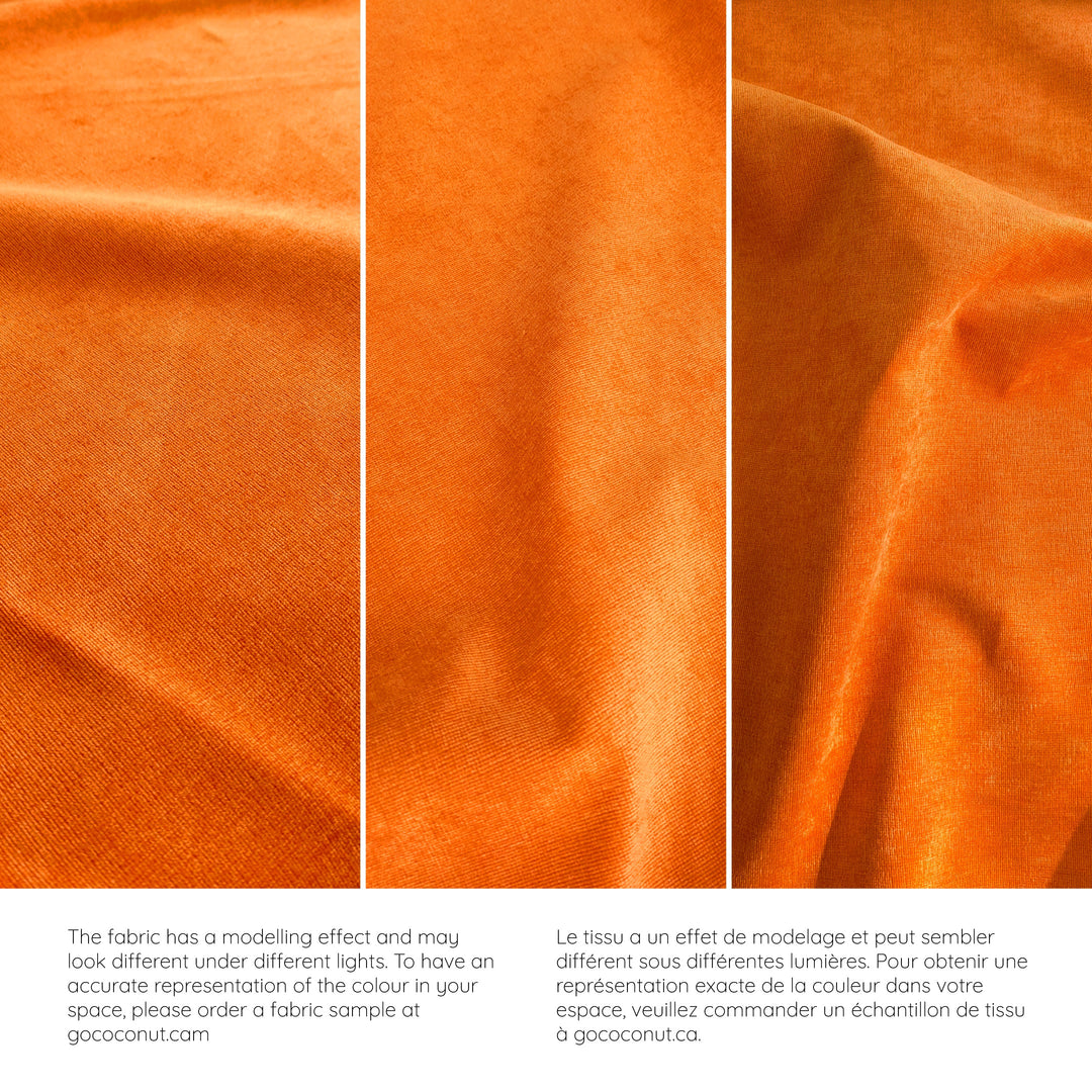 Twisty Tangerine fabric close-up