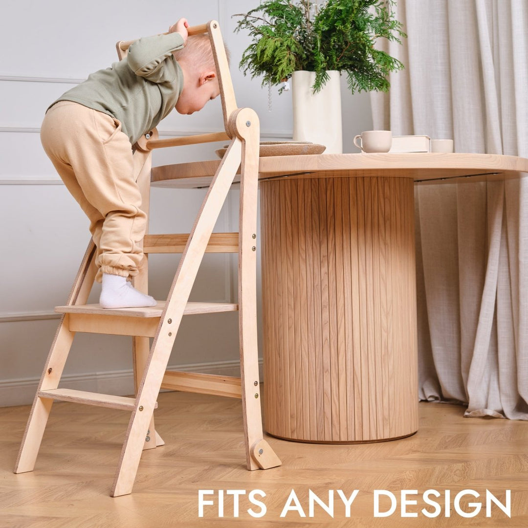 Learning Tower: Foldable Step Stool for Toddlers - Ivory