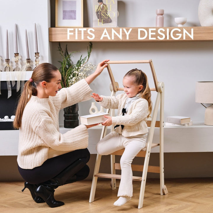 Learning Tower: Foldable Step Stool for Toddlers - Ivory