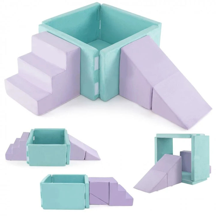 3-Piece Foam Play Set: Steps, Ball Pit & Slide