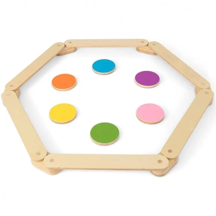 Wooden Balance Beams And Stepping Stones Set For Kids