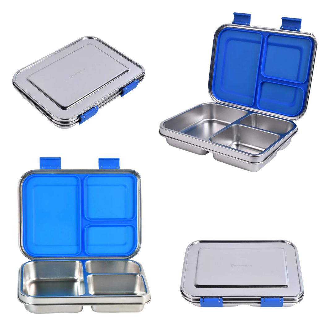 Stainless Steel Leak-Proof Bento Lunch Box with Compartments for Kids & Adults