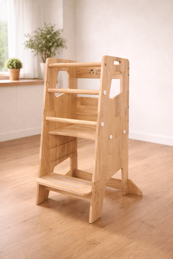 Learning Tower - Toddler Kitchen Stool (Natural) With Stabilizers