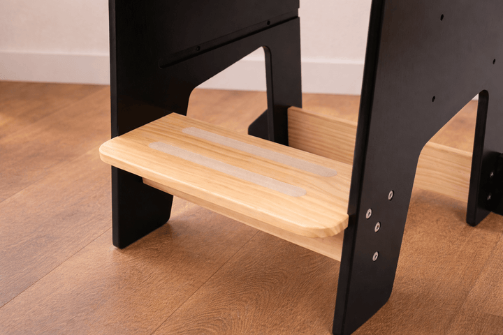 Learning Tower - Toddler Kitchen Stool (Black) With Stabilizers