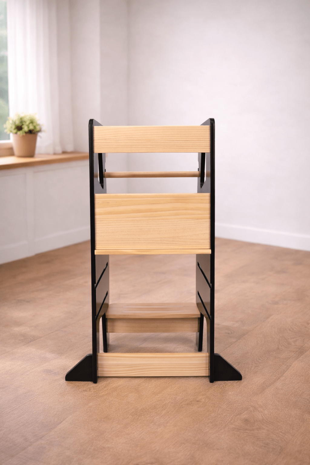 Learning Tower - Toddler Kitchen Stool (Black) With Stabilizers