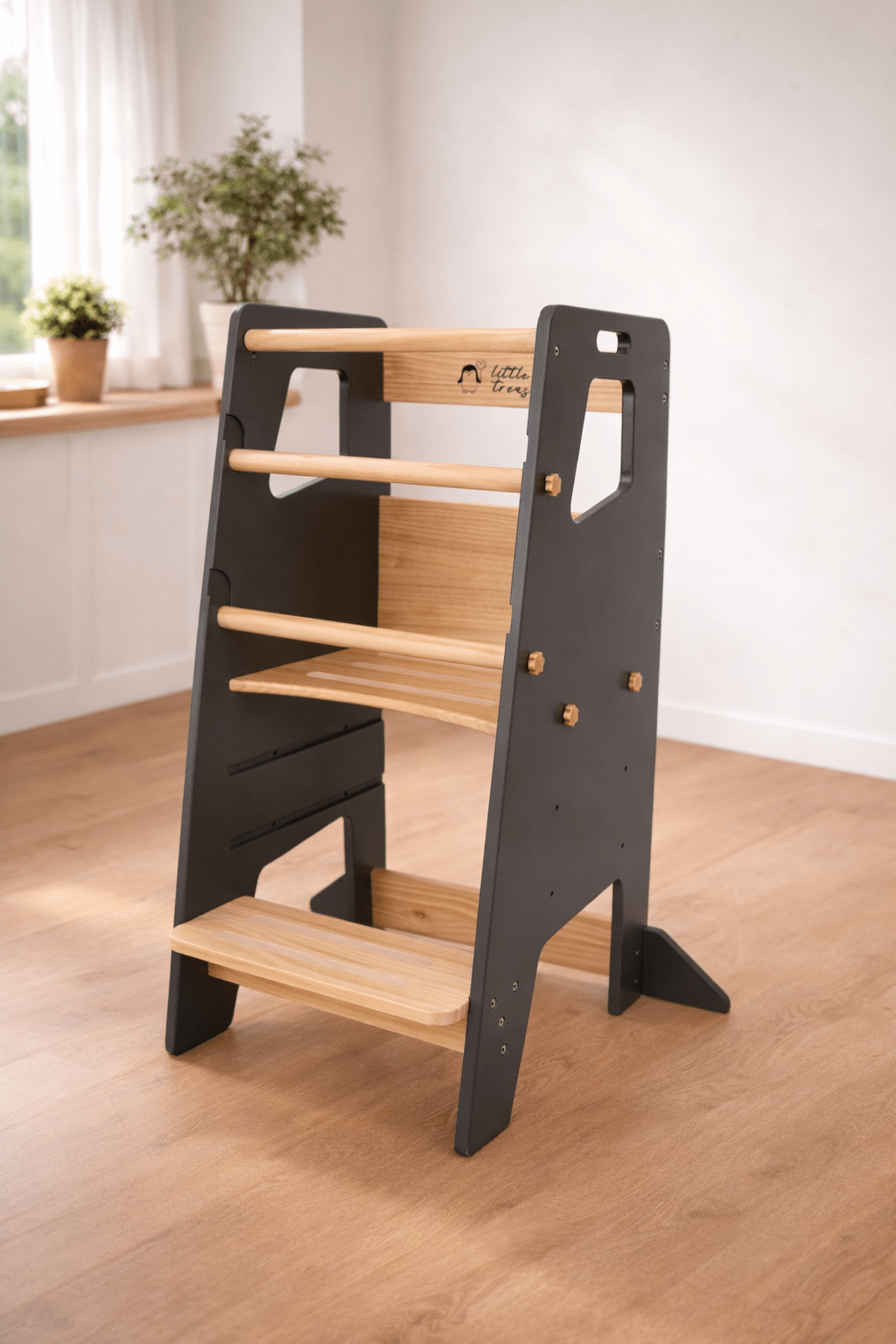 Learning Tower - Kitchen Helper Stool - Dark Grey