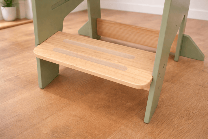 Learning Tower - Toddler Kitchen Stool (Sage) With Stabilizers