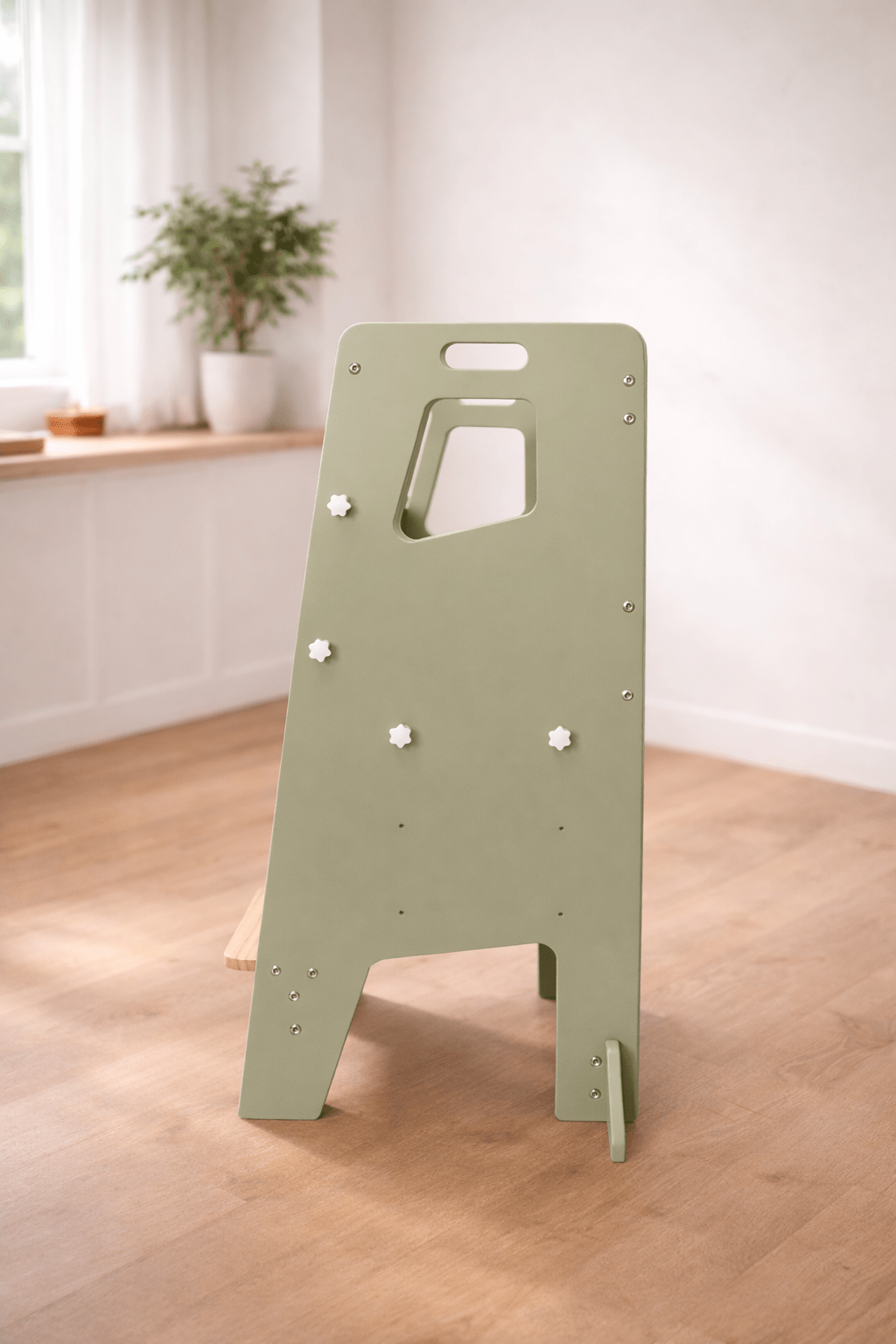 Learning Tower - Toddler Kitchen Stool (Sage) With Stabilizers
