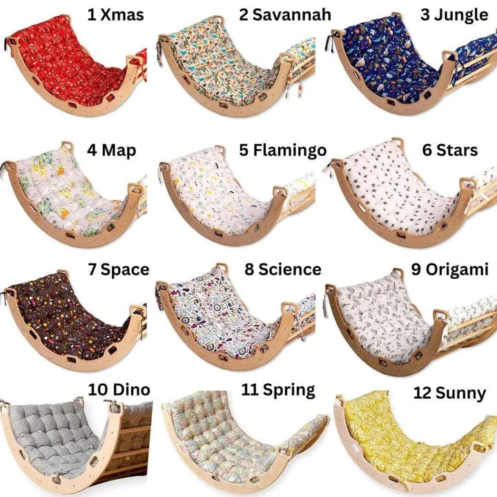 Montessori Arch Rocker with Ramp and Pillow-4