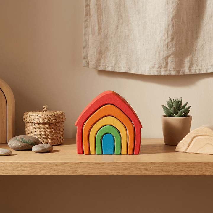 Montessori Rainbow House Stacker