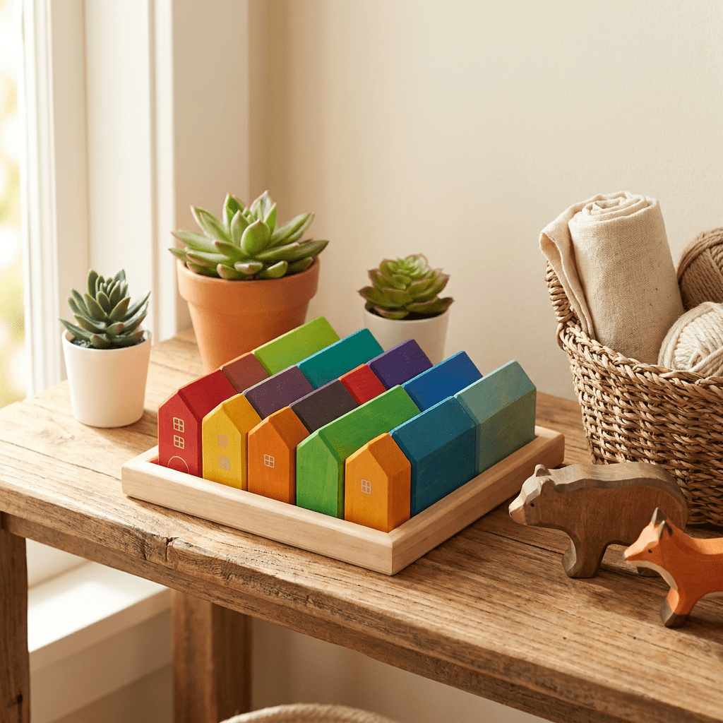 Montessori Wooden Houses Set