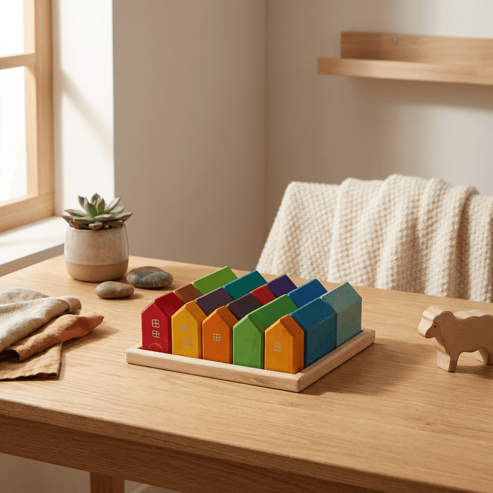 Montessori Wooden Houses Set