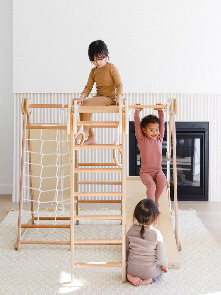 6-in-1 Climb N' Swing Children's Indoor Jungle Play Gym