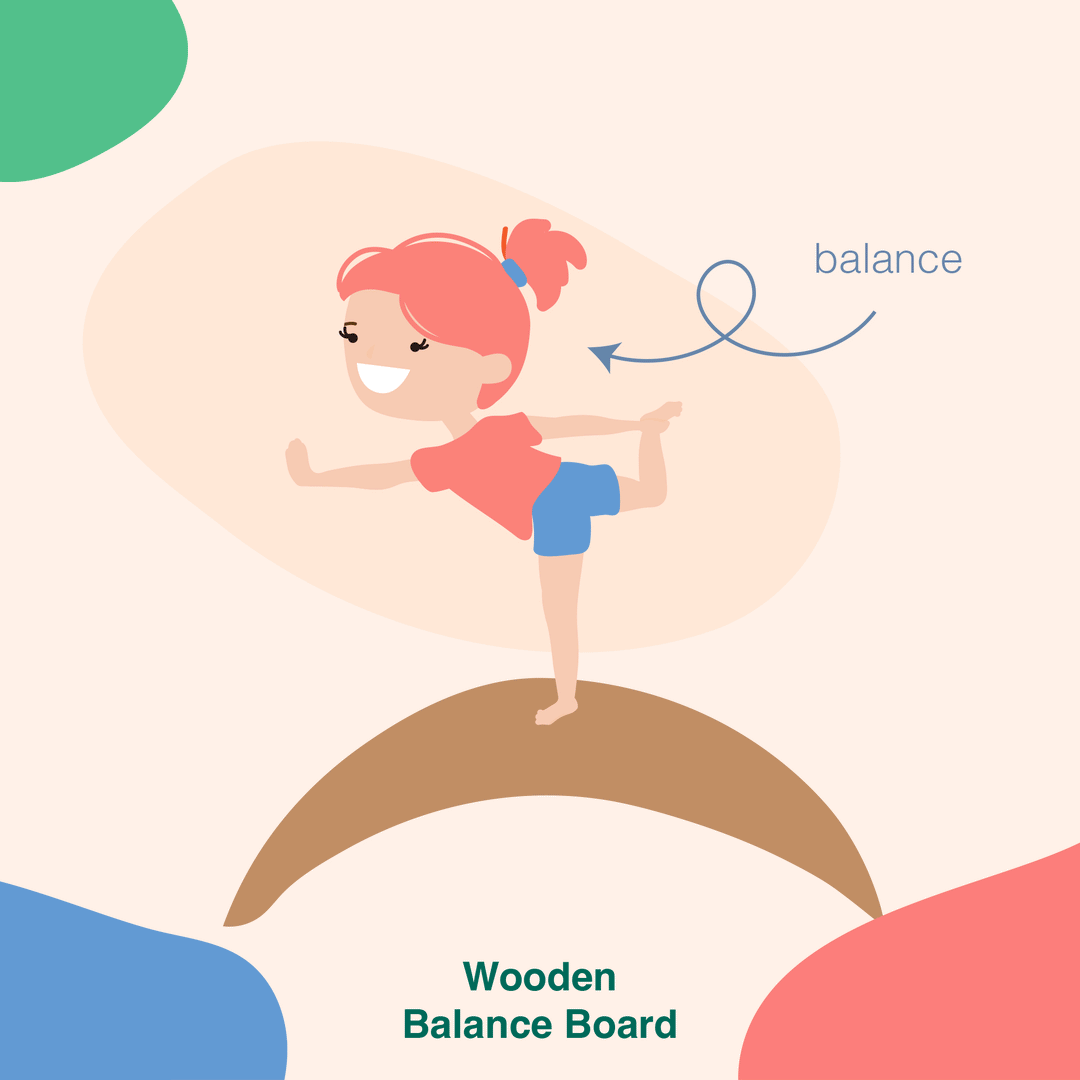Large Wooden Balance Board (No Felt)