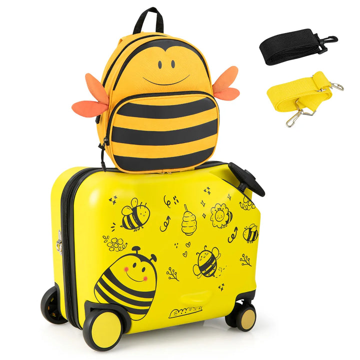 Kids Ride-on Luggage And Backpack SET