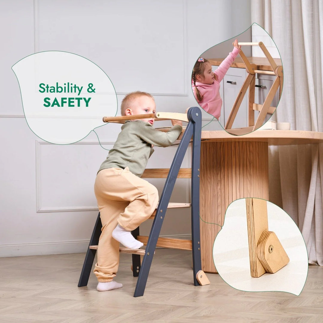 Toddler Learning Tower: Step stool for Kids - Graphite