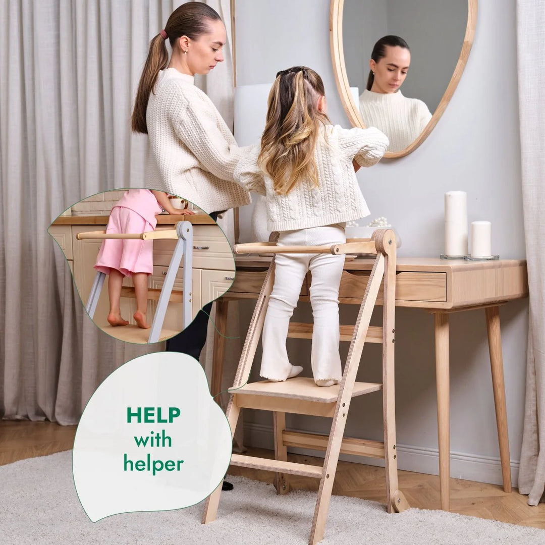 Toddler Learning Tower: Step stool for Kids - Graphite