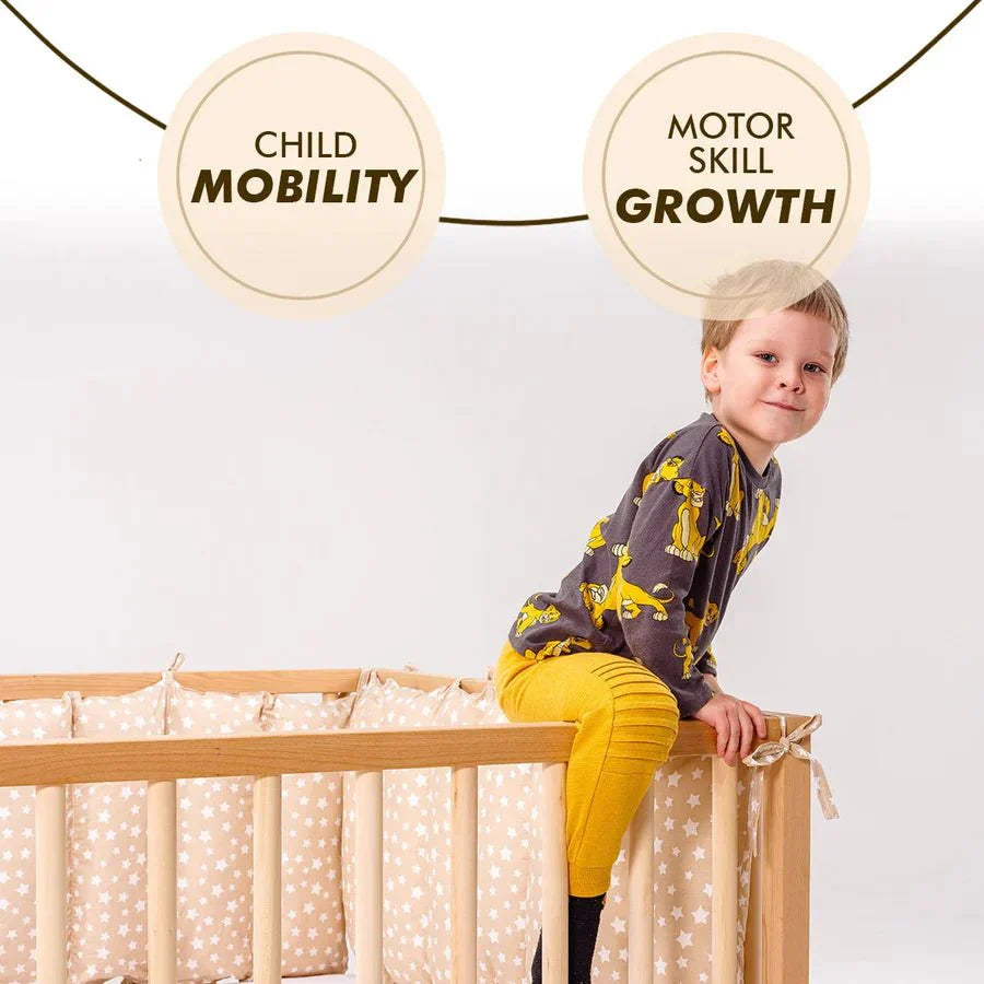 Twin Size Bed Frame for Toddlers with Fence (Twin or Full Size)