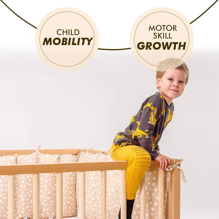 Twin Size Bed Frame for Toddlers with Fence (Twin or Full Size)