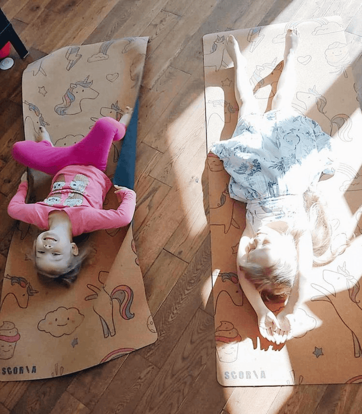 Kid Yoga Cork Mat - Unicorns