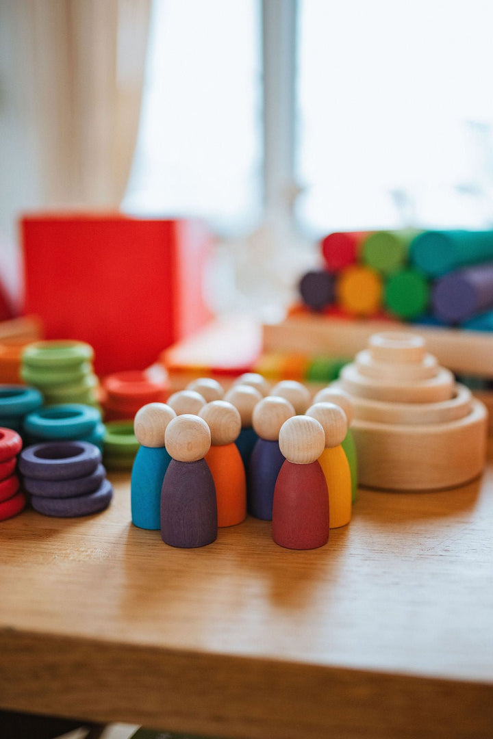 Wooden Rings & Peg Dolls Set